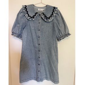 Dress with oversized Peter Pan Collar & Ric Rac